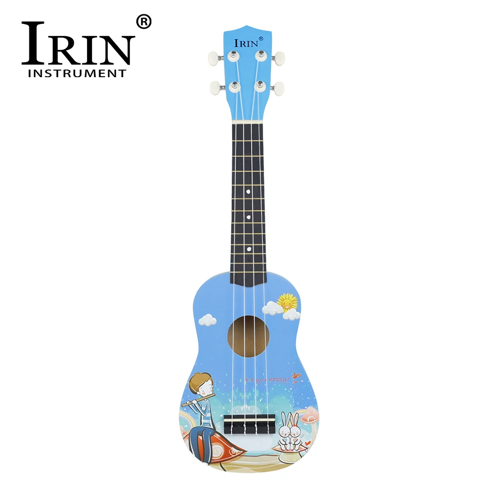 Câbles irin 21 pouces ukulélé basswood 4 cordes instrument de musique guitare hawaïen rose prince bleu prince pour les enfants débutants cadeau