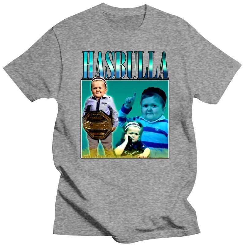 メンズTシャツHasbulla FightingMemeTシャツ男性女性ミニハビブブロガーTシャツ高品質のクルーネックピュアコットン特大ティートップスManl2402