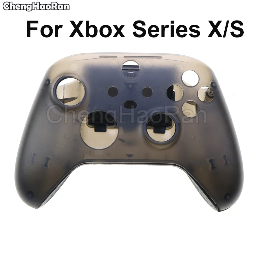 Gamepads chenghaoran transparant zwart voor xbox -serie s x controller voorbehuizing shell rugkas cover lb rb bumper dpad knop