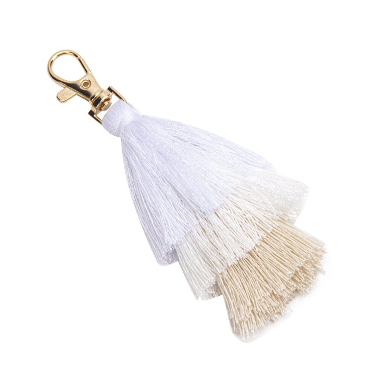 Stock new creative Bohemian ethnic style three layer fringe keychain pendant fashion bag accessories