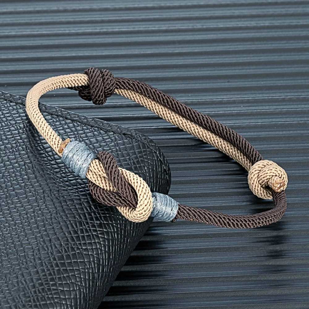 Autres bracelets mkendn hommes minimalistes femmes Bracelet de corde à noeuds ajusté pour toujours