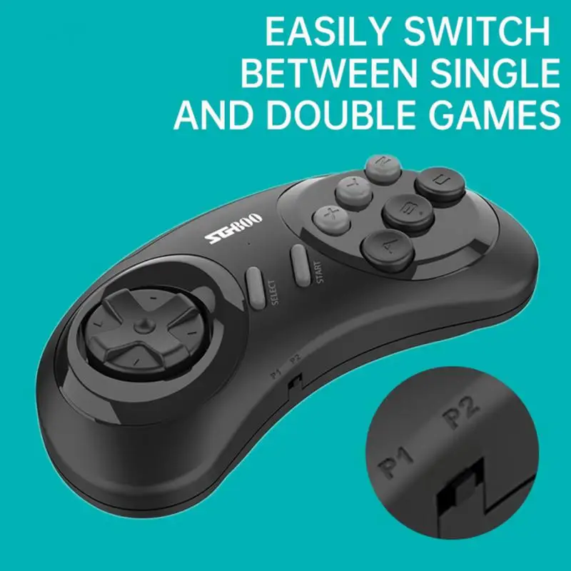 GamePads SG800 MD HD VIDEO VIDEO GAME Console 16 bits Console sans fil 2.4G Receiver sans fil Intégré 688 Jeux pour Sega Genesis / Mega Drive