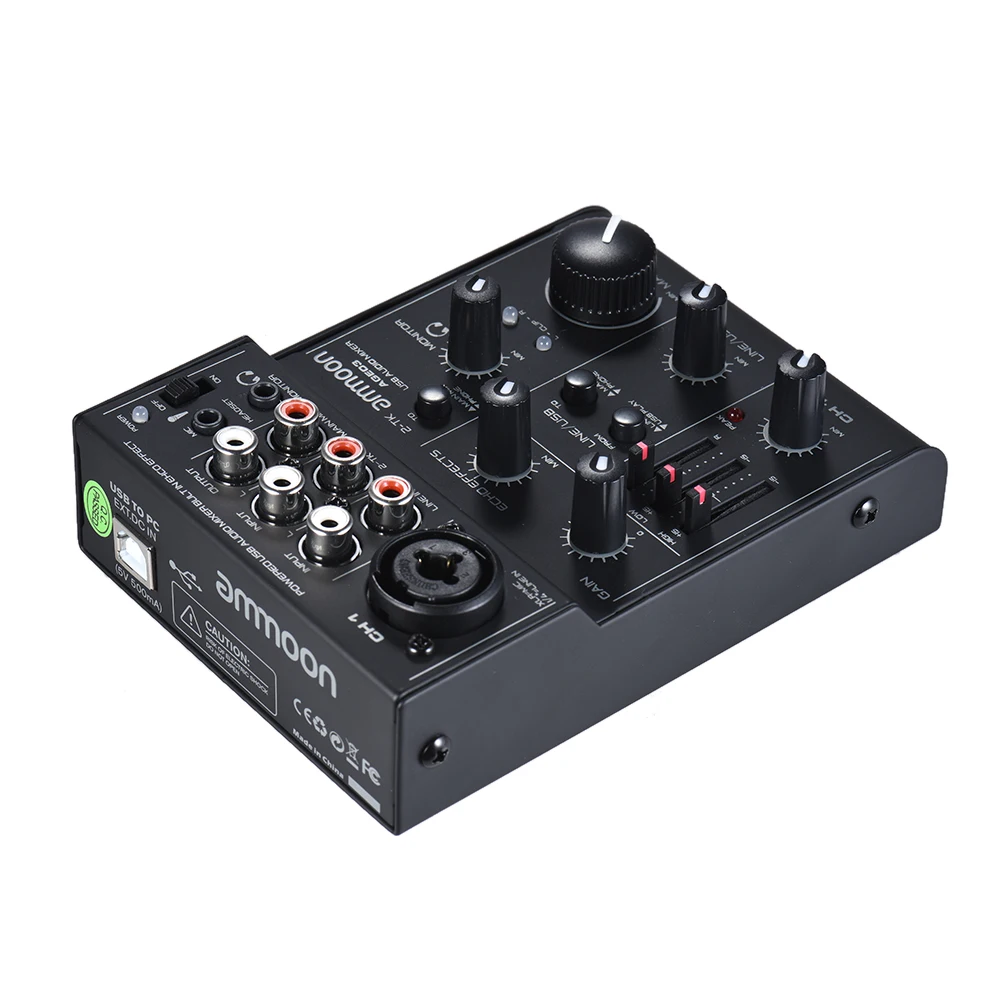 Mixer Ammoon Age 03 Mélange de mélanger Mixer Micline Micline Micline avec interface USB Interface intégrée ECHO ECHO PLUSÉ POUR RÉDIRE