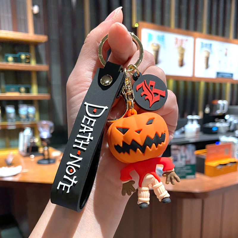 Christmas Eve Horror Halloween keychain Pumpkin Man skeleton cartoon figure car key party gift pendant