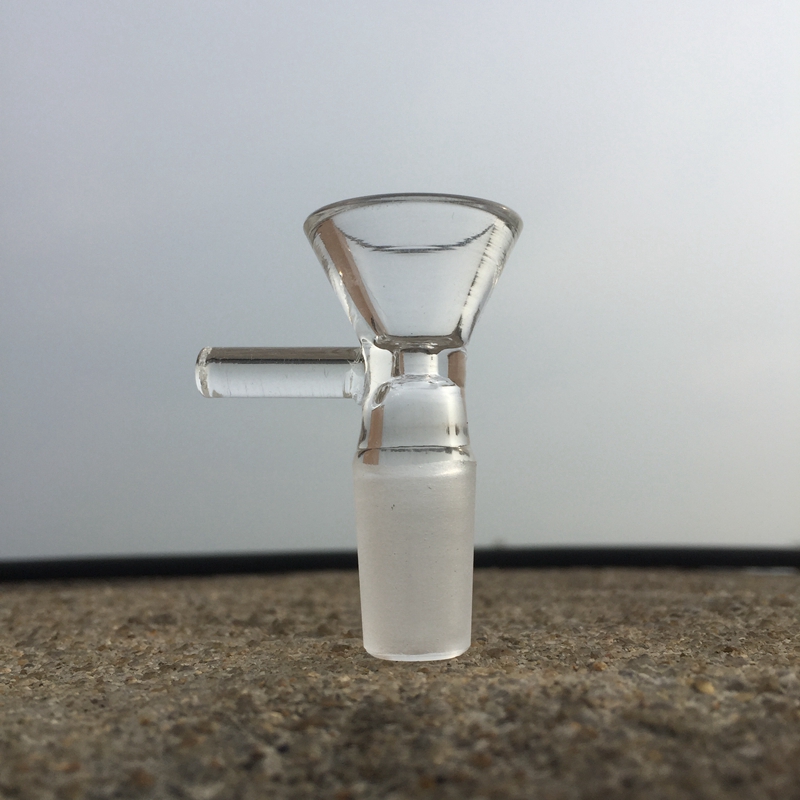 Cool Transparent Glass Reting Bubbler Handgjorda 14mm Manliga Joint Dry Herb Tobacco Filter Bowl Oil Rigs Waterpipe Bong Downstem Tratt Cigaretthållare