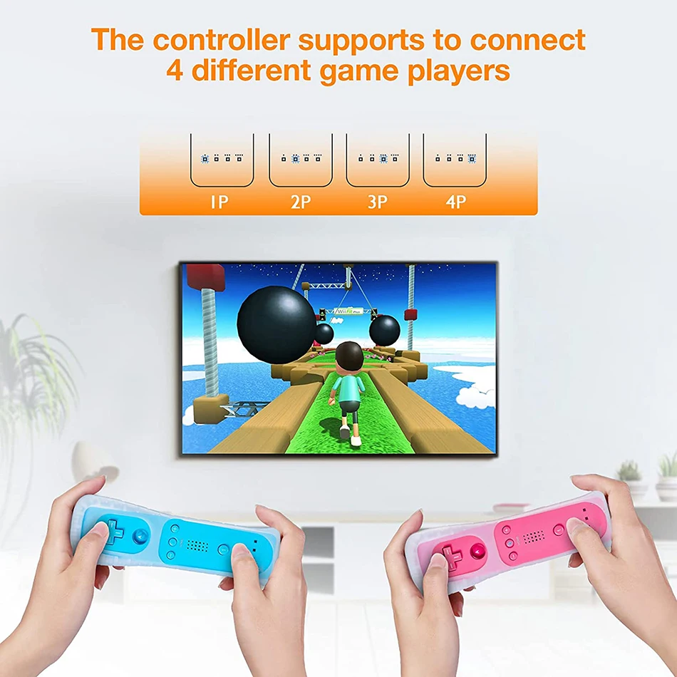 Gamepads 2 in 1 für Wii Motion plus drahtloser Gamepad -Controller umfassen Wii Remote und Building Motion Sensor Plus und Nunchuck