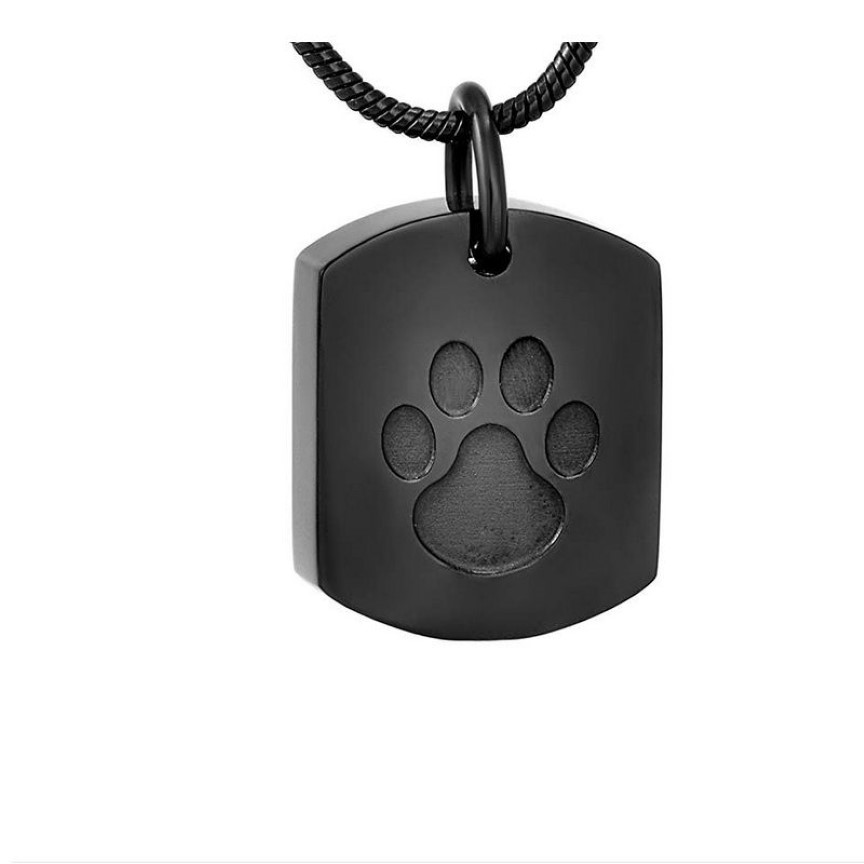 Paw Dog Attando in acciaio inossidabile Memoriale Urna Gioielli perdita di PET MEEPAKE CREMATION CACCLAZIONE PENDANTE281Y