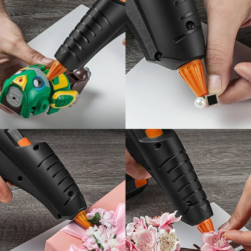 Gun 12V Wireless Hot Melt Lim Gun 80W 2000Mah Litium Batterifordlöst limpistol med 11 mm limpinnar Hem Diy Craft Repair Tool