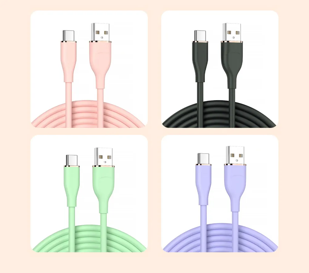 6A 66W Fast Charging USB C Cable Liquid Silicone Type C Data Cord For Xiaomi Mi 12 11 Samsung S22  P50 POCO F4 M5 Oneplus