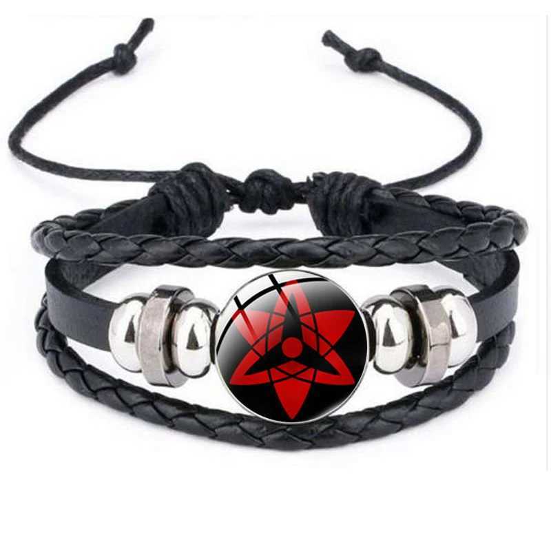 Altri bracciali anime sharen eye braccialetta vintage figura braccialetti in pelle braccialetti di moda goth i fan digi di gioielli da uomo 2021 Trendyl240415