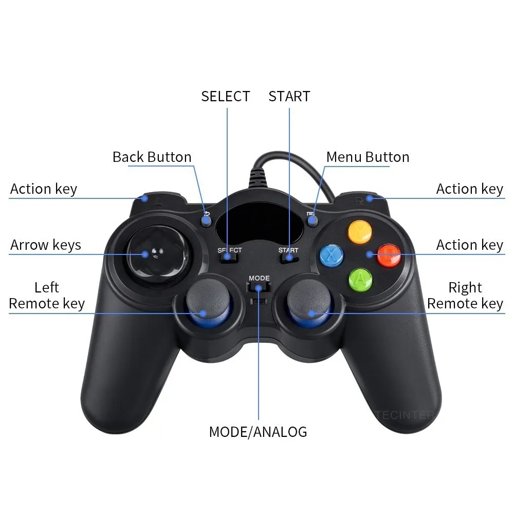 Gamepads USB Wired Gamepad For Android/PC/SetTop Box /PS3 For Switch Game Console Accessories Universal Interface