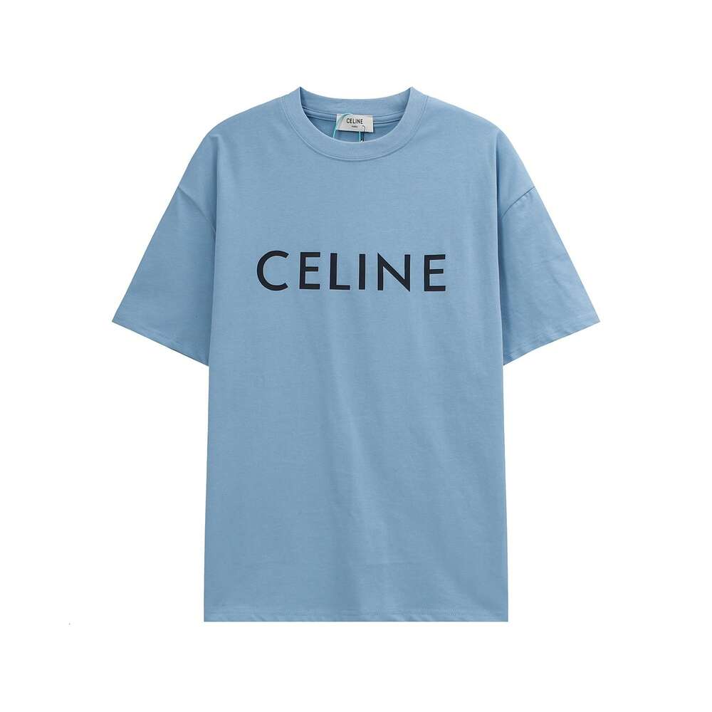 Ce24ss New Classic Letter Printed Short Sleeved T-Shirt Design For Both Men Women, Fashionable Versatile