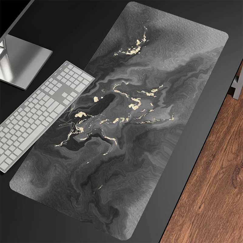 Mouse Pads Wrist Rests Marble 80x30cm XXL Lock Edge Mousepads Large Gaming Mousepad Keyboard Mats Mouse Mat Beast Desk Pad For Gift Mouse Pads