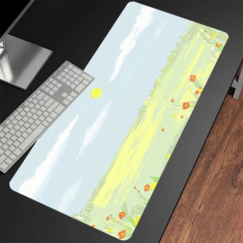 Mouse Pads Wrist Rests Painting Mouse Pads Gaming Mousepad Gamer Mouse Mat Keyboard Mats Desk Pad Mousepads XXL 90x40cm For Computer