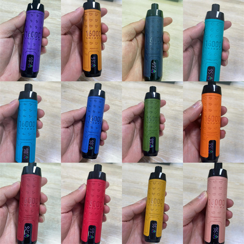 Original Elf Box Shisha 16000 Puffs Disposable Vape Pen Puff 16k LED Display Mesh Coil Rechargeable E Cigarettes 12 Flavors 0% 2% 3% 5% Vaper 15000 12000 10000 9000