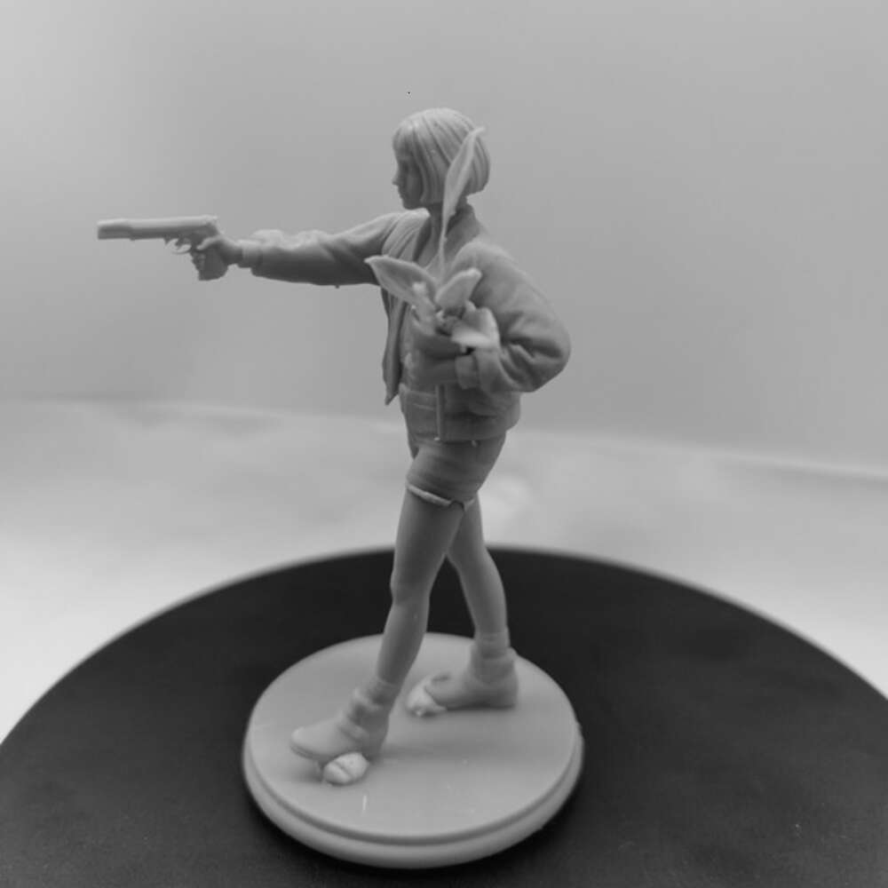 Аниме манга 1/24 Шкала 75 -мм девочка -убийственная сцена миниатюры GK Сборка модельного комплекта.