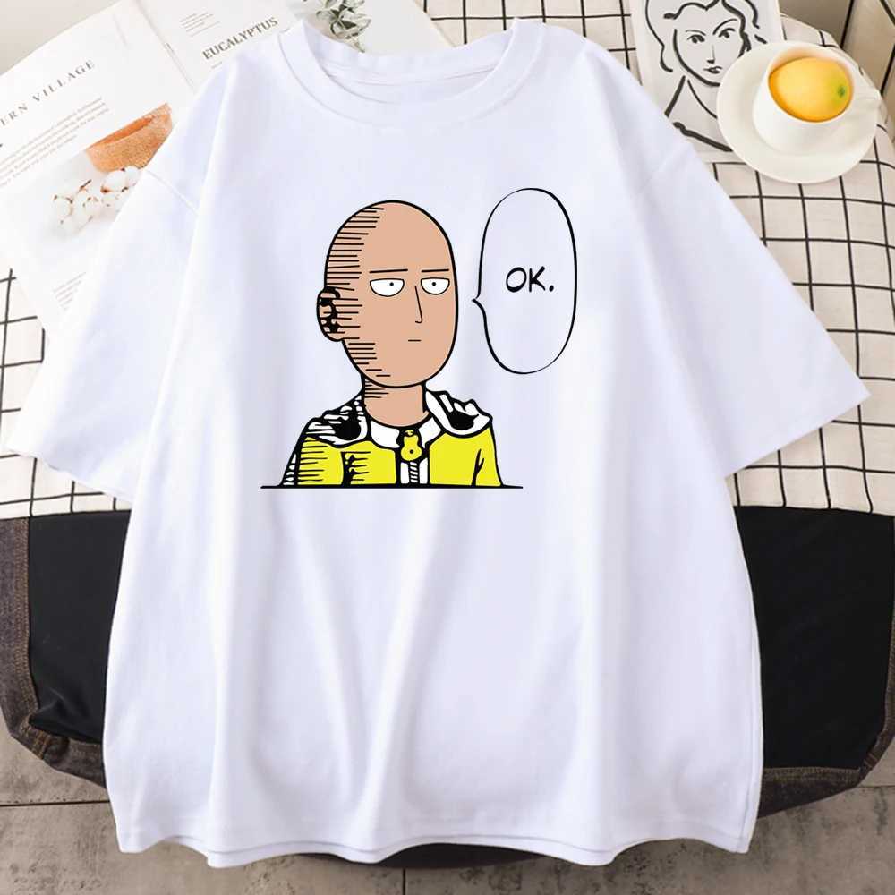 T-shirt femminile Anime One Punch Hero Saitama Oppi Women T-shirt 2023 Nuova estate Plus Size Shirt a maniche corte Trota di alta qualità Teesl2403