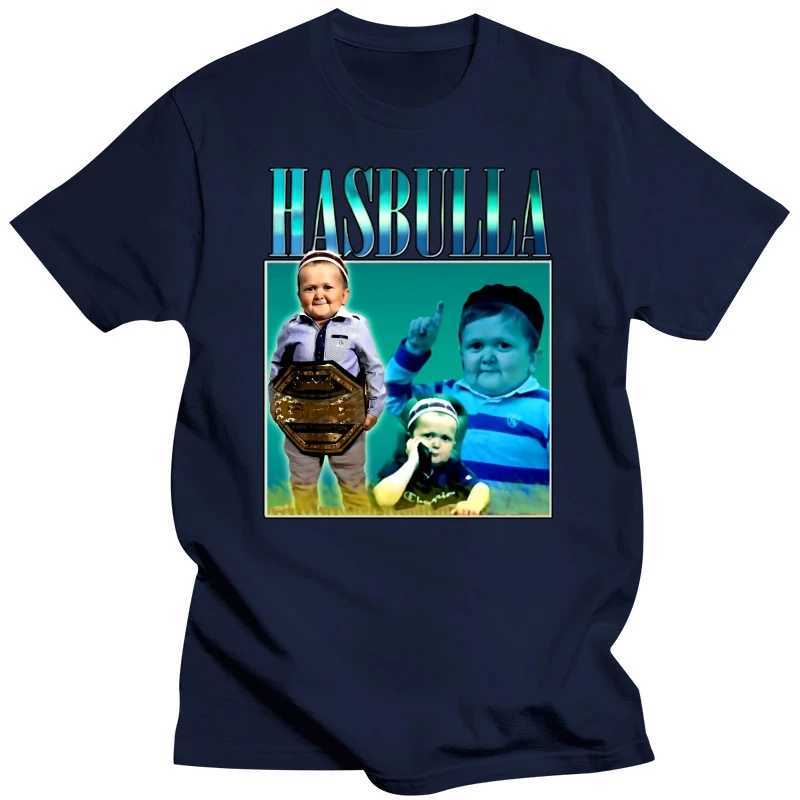 남자 티셔츠 Hasbulla Fighting Meme T 셔츠 남성 여성 미니 카비브 블로거 티셔츠 고품질 승무원 목 순수 면적 대형 티 탑 Manl2402