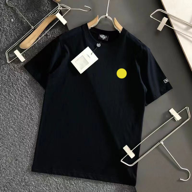 남자와 여자 티셔츠 면화 단색 통기성 및 편안한 티셔츠 짧은 슬리브 고급 패브릭 디자이너 스포츠웨어 크루 넥 패션 레터 티셔츠 54