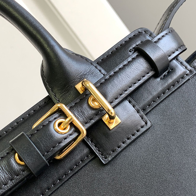 2024 Designer Teen Conti Bag Ten Black Supple Calfskin Fashion Women Tote Bag Liten Dress Purse Mirror Quality Gold Hardware With Box