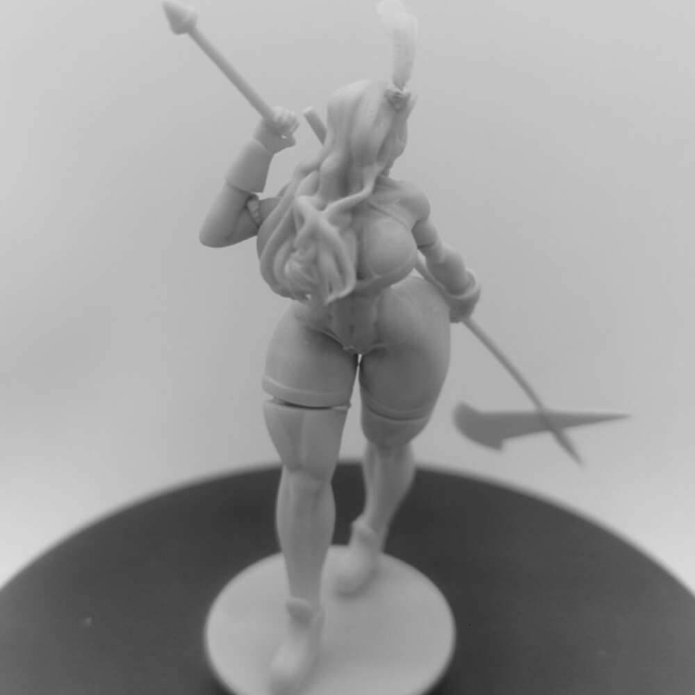 Anime Manga Resina Figura Dragón Corona Guerra Femenina 1/24 Escala 90 mm Altura total sin ensambla