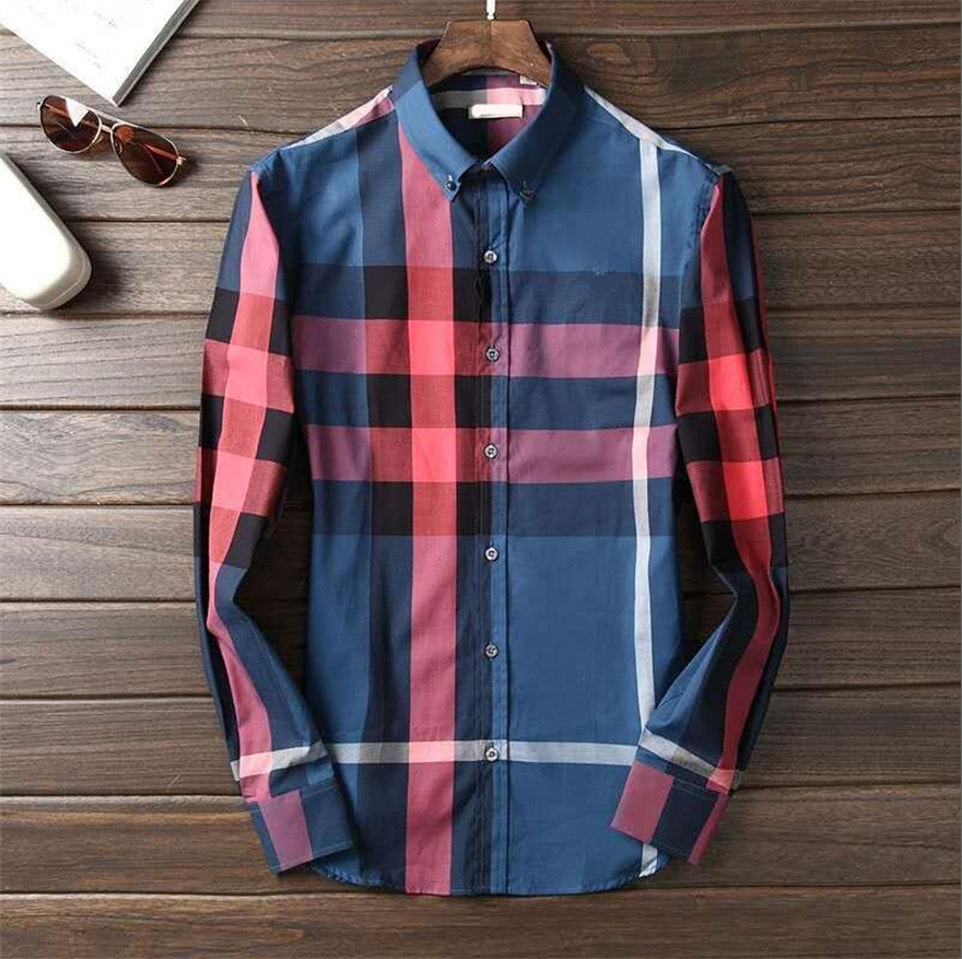 Robe de créateur chemise pour hommes et robe de qualité Bouton Bouton Bouton Up Up Up Classic Long Manche à manches solides LETTRE COULEUR PRINTEMP SPRING TIME M-4XL # 118