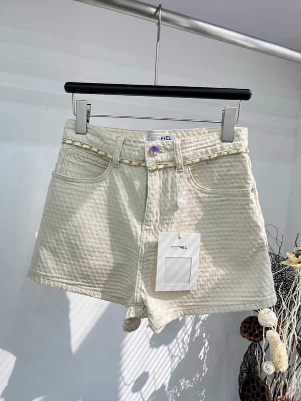 Shorts Shorts Designer Brand Spring and Summer New Cha Age Riducing Sweet Girl Style Leisure Leazy Splicing Chain Shimming Denim Shorts for Women S3XX