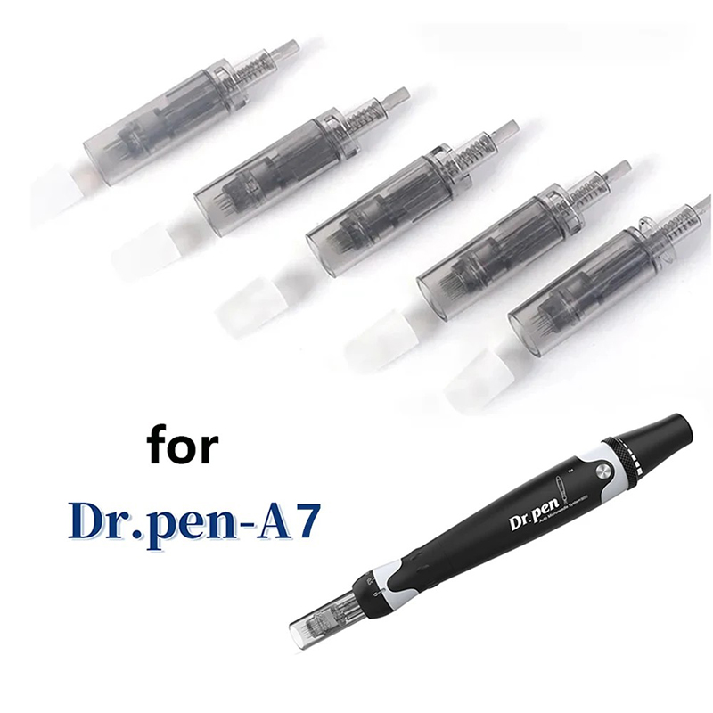 Cartridge Dr Pen Ultima A7 Electric Wired Microneedling Dermapen Needles MTS Therapy Face Skin Care Derma Replacement Parts Replacement 12 24 36 42 Pins Nano