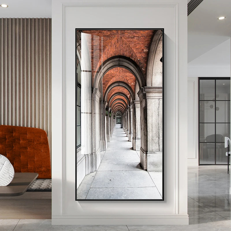 Building Arches Poster Canvas Painting,Modern Wall Art Pictures, Mosque Muslim Architecture Home Decor Cuadros Unframed