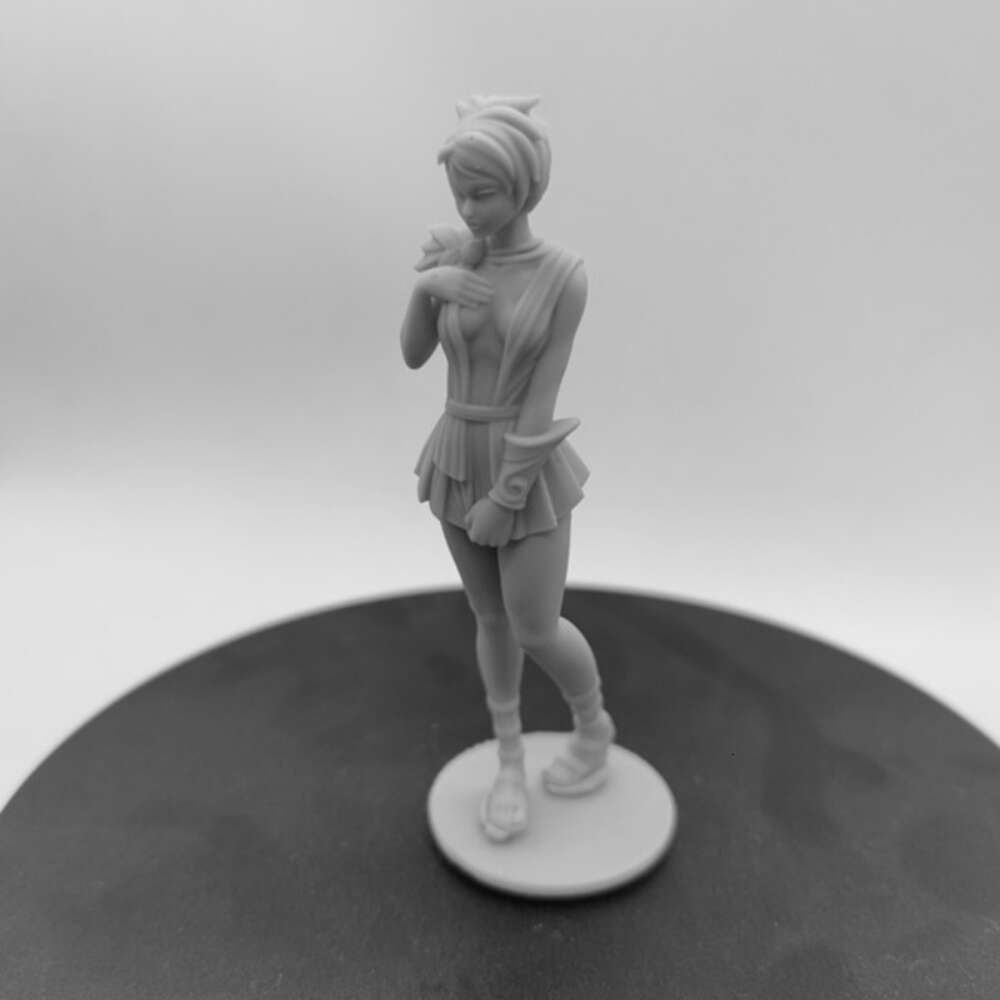 Anime Manga Mini Jirt Girl Resin Figure 1/24 Échelle 75 mm Hauteur vertical Modèle de modèle Kit AMAS non assemblé et jouets de figurine non peints