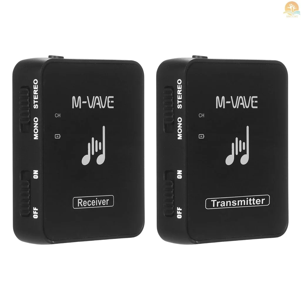 Kabel Mvave WP10 2.4 GHz Wireless Earphone Monitor Gitarrensenderempfängerübertragungssystem mit wiederaufladbarem Batterie -Bass