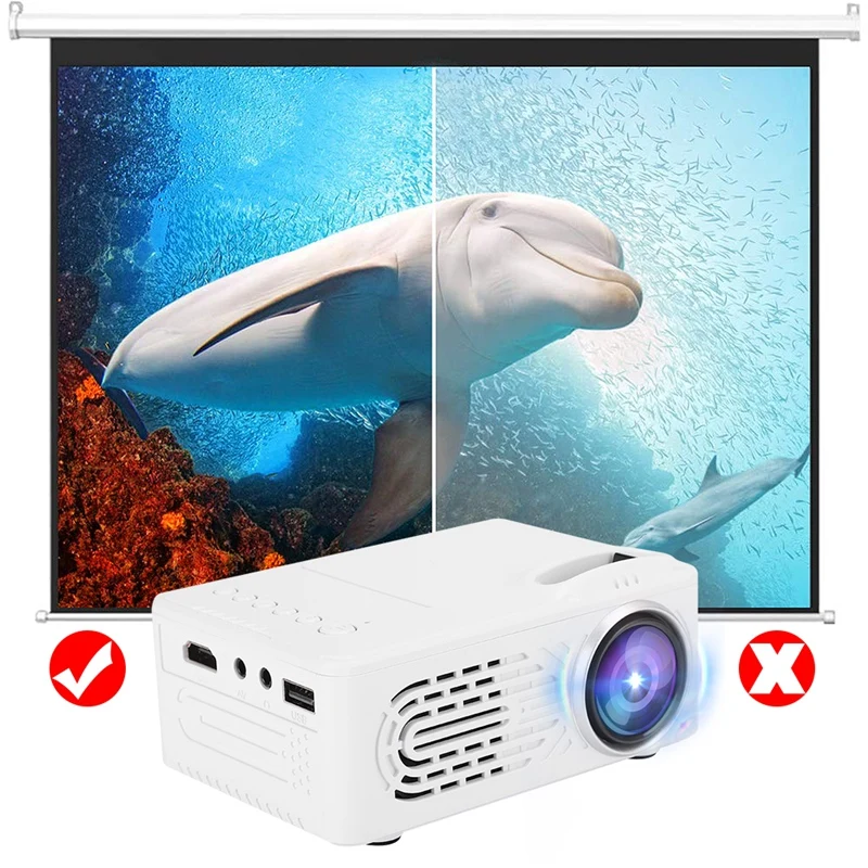 RD814 Mini Portable Projector Children's Gifts Led Pico Video Projector Suitable For Home Movie Projection Us Plug