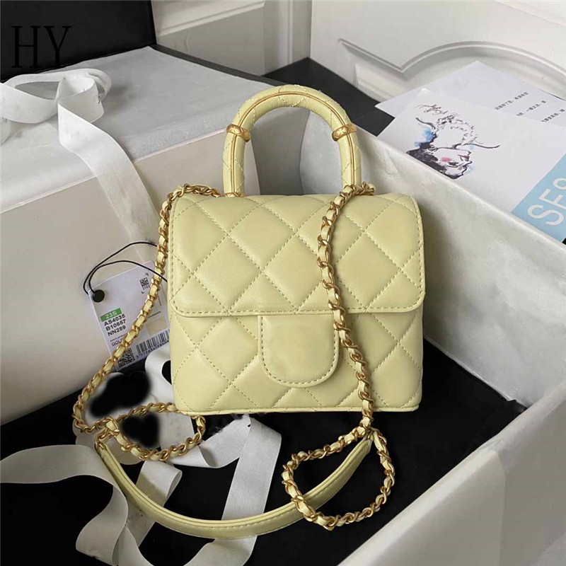 مصمم الفاخرة مزدوجة رفرف حقيبة matelasse 2way سلسلة الكتف حقيبة جلد أبيض AS4035 Crossbody حقيبة اليد 7A أفضل جودة