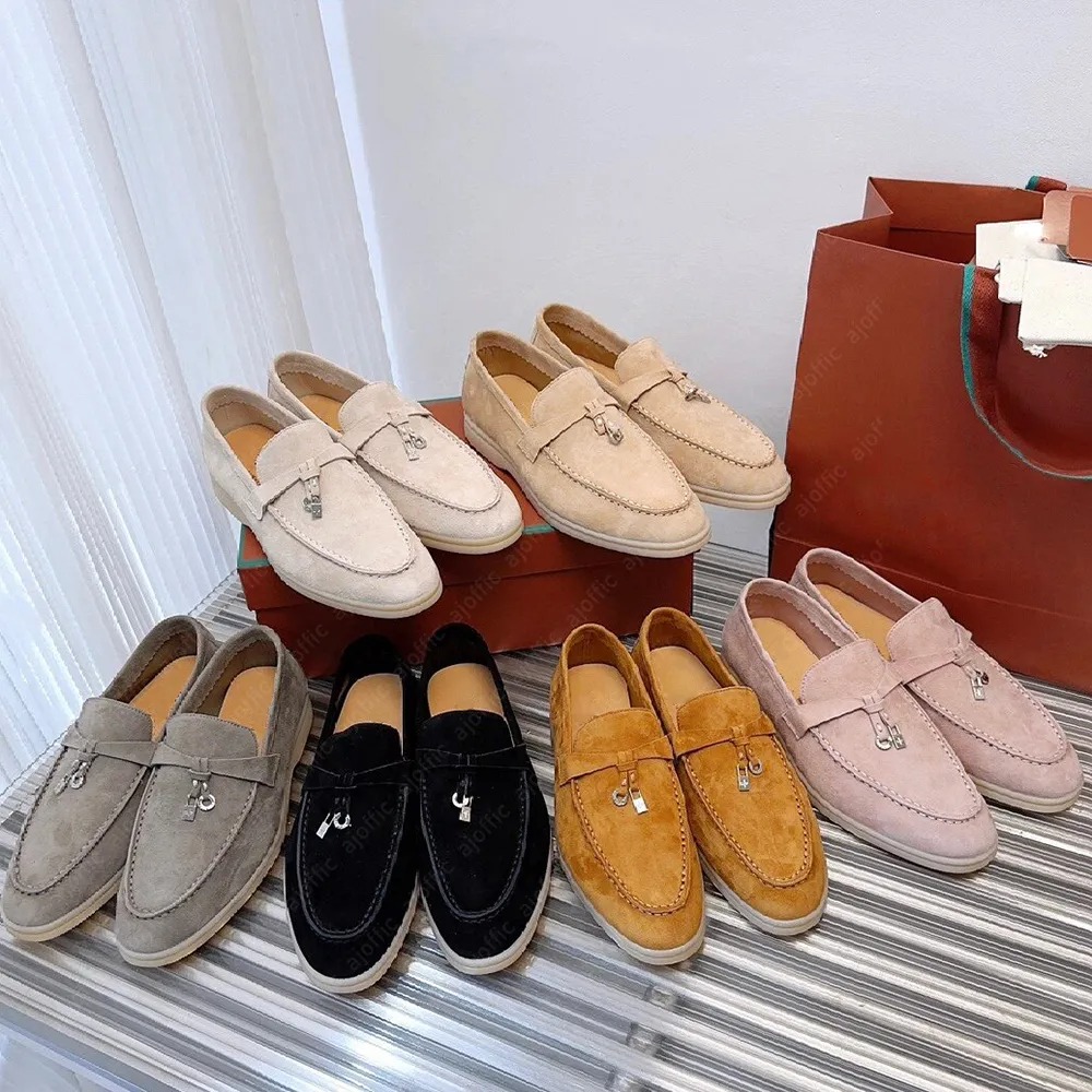 Lp Pianas Loafers pianas shoes Designer Shoes Men Loafers Women Loafers Flat Suede Cow Leather Oxfords Casual Shoes Moccasins Loafer Slip Sneakers Formal Shoe