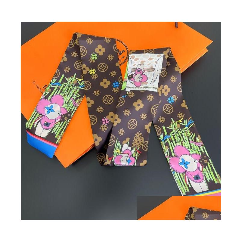 Sjaals 16Style Desinger Bags Accessories Silk Hendle handschoenen Wraps Muffler Wallet Purse Handtas Women Bag Paris Tote Lage Drop Lever Dhgrt Dhgrt