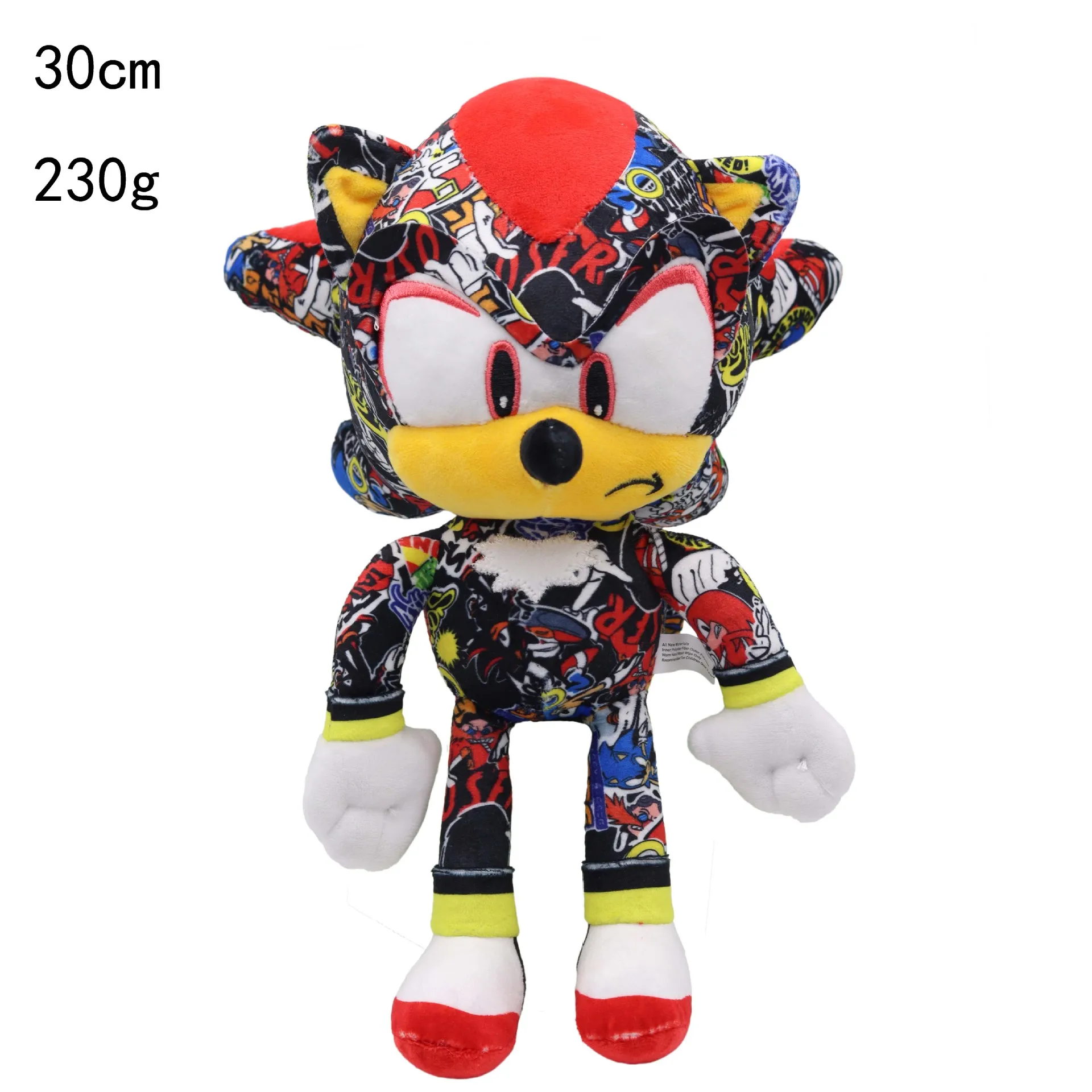 30CM Super Sonic Plush Toy The Hedgehog Amy Rose Knuckles Tails Cute Cartoon Soft Stuff Doll Birthday Gift for Children