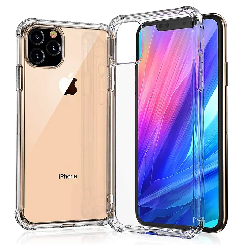 Mobilfunkkoffer Hülle Haut für iPhone 15 Pro max 14 plus 13 Mini 12 11 Luftkissen Ecke Transparent klares Stoßdicht weicher TPU Silicon Gummiabdeckung