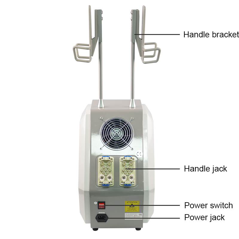 High Intensity Focused Electromagnetic Estimulador Muscular Muscle Stimulator 2 handles Emslim hiemt machine