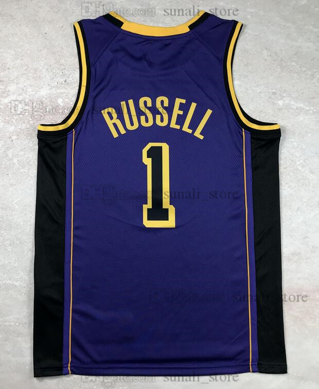 D'Angelo 1 Russell Jerseys de basket-ball hommes femmes jeunes