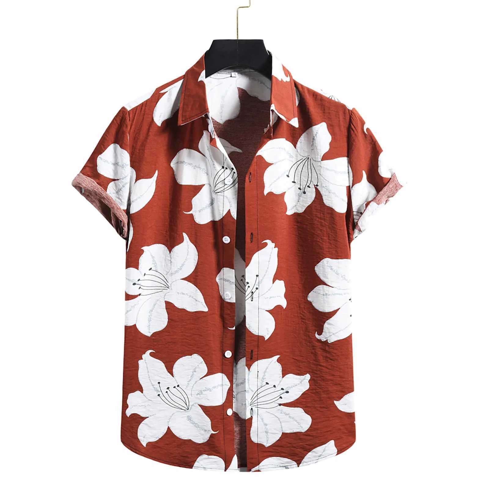 メンズカジュアルシャツのメンズハワイアンバナナフルーツ3Dプリントビーチ半袖ブランド輸入服プラスサイズのストリートウェアバケーション240416