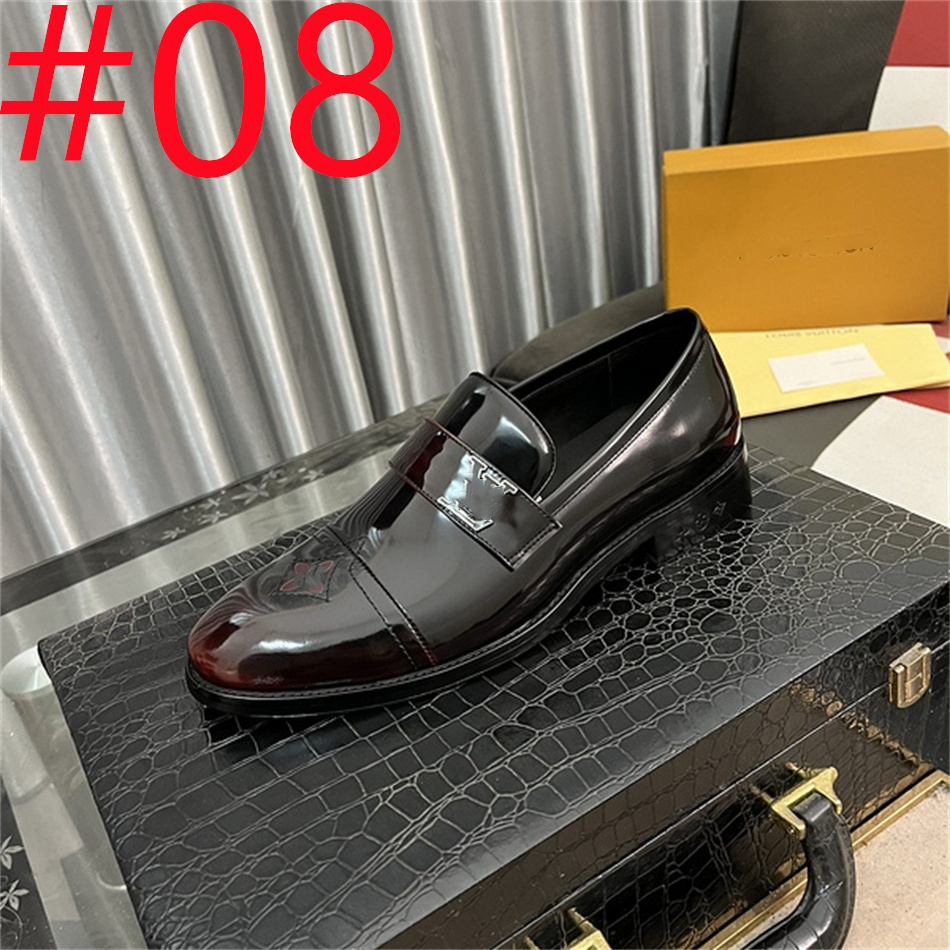 2024 Scarpe la pelle di lusso Designer Designer Uomini Mensini di lusso in pelle traspirante Mensin di lusso slip su 38-45 maschili fatti a mano 38-45