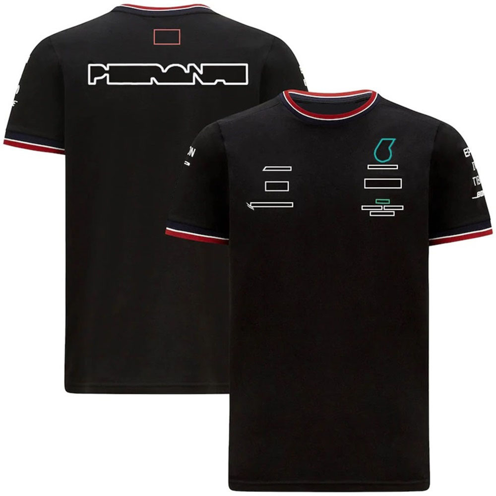 F1 T-Shirt Formül 1 Yarış Takım Tişörtleri Takımı Kısa kollu yaz polyester hızlı kuru üstleri gömlek aynı stil araba iş giysileri özelleştirilmiş