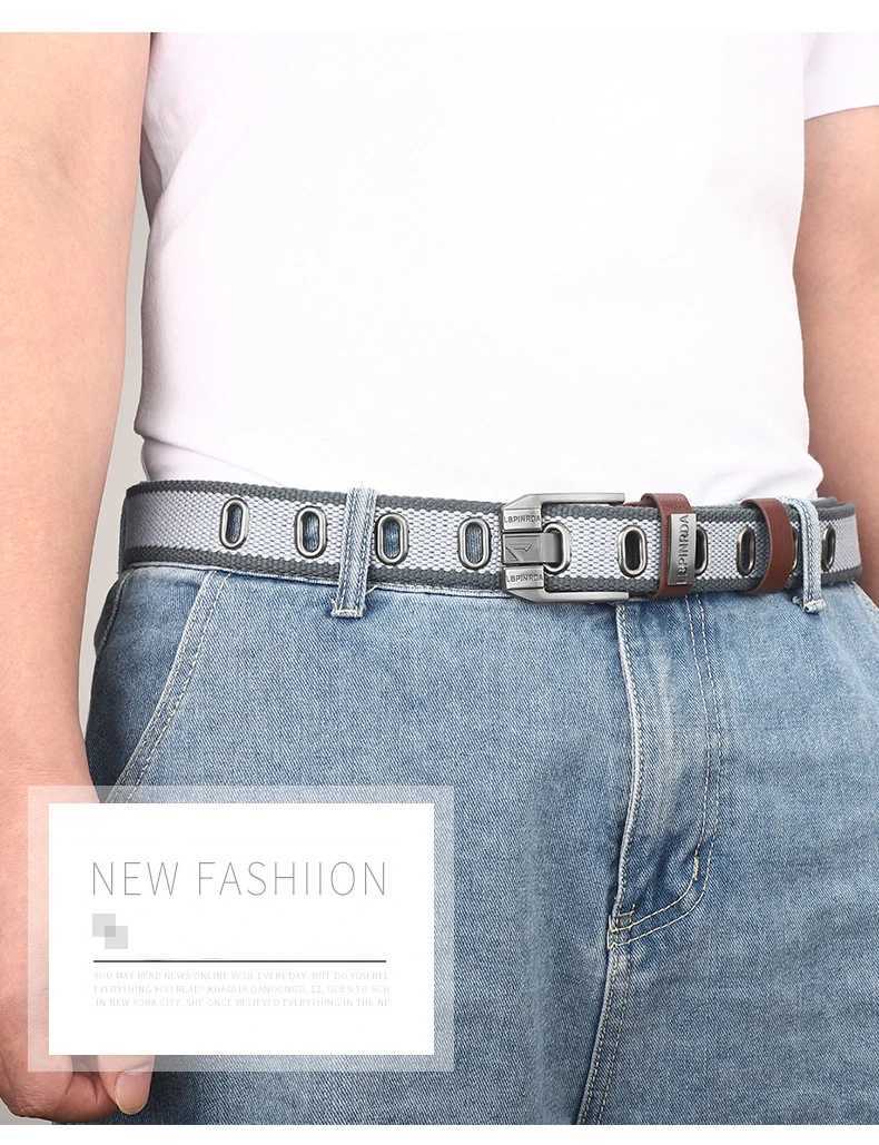Taillenkettengürtel 3,5 cm Militärtaktische Leinwandgürtel Unisex Modetrend Jeans Accessoires Geschäftsleute Luxusdesigner Nylon Youth Beltl240416