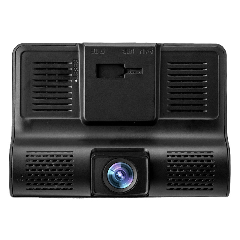 C2 Sürüş Kaydedici Araba DVR HD 1080P 3 Lens 4 inç 170 Derece Arka Görünüm Park gözetim kamerası otomatik video hareket algılama