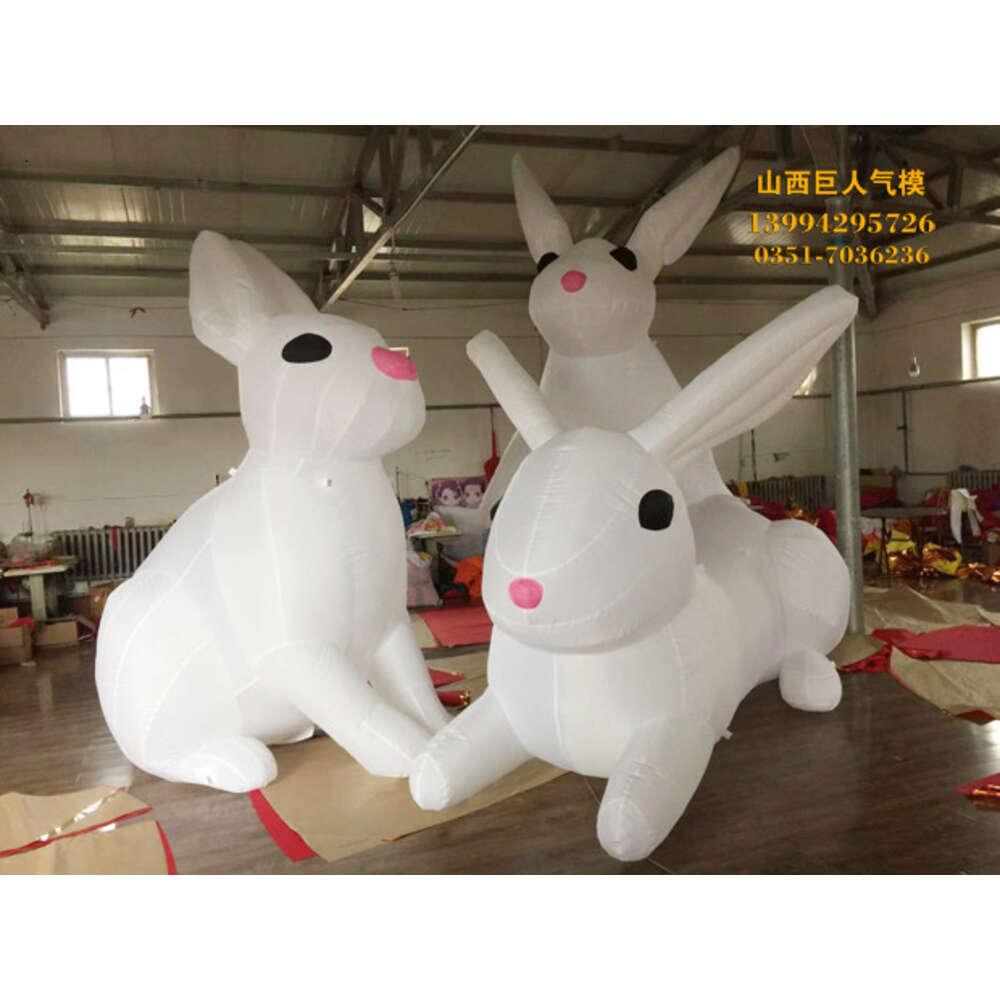 Costumi mascotte Jade Moon Rabbit IABLE Mid Autumn Festival Modello Air Luminous Rabbit Factory Personalizzazione