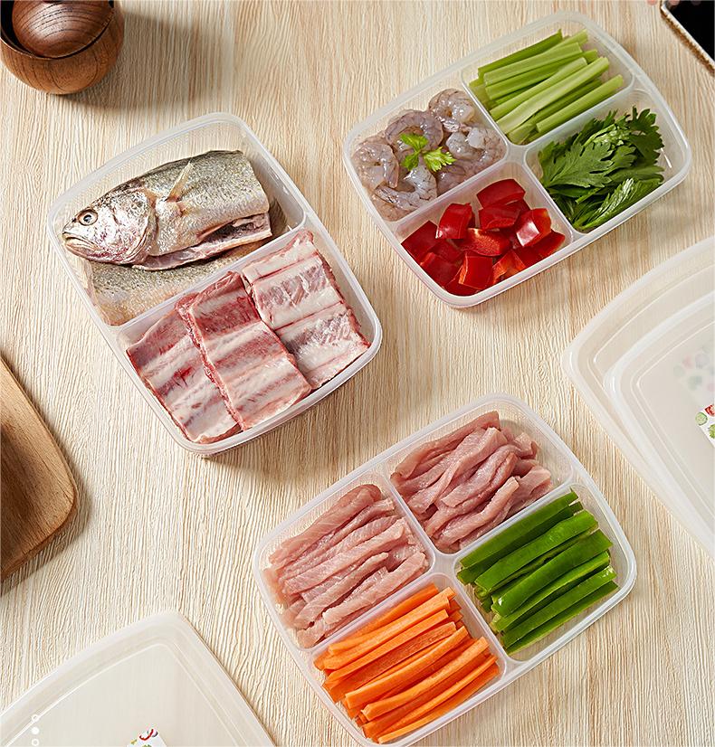 Storage Box Refrigerator Fish Meat Vegetables Store Fresh-keeping Case Sort Container Kitchen Organizer Frozen OSpace ZP134