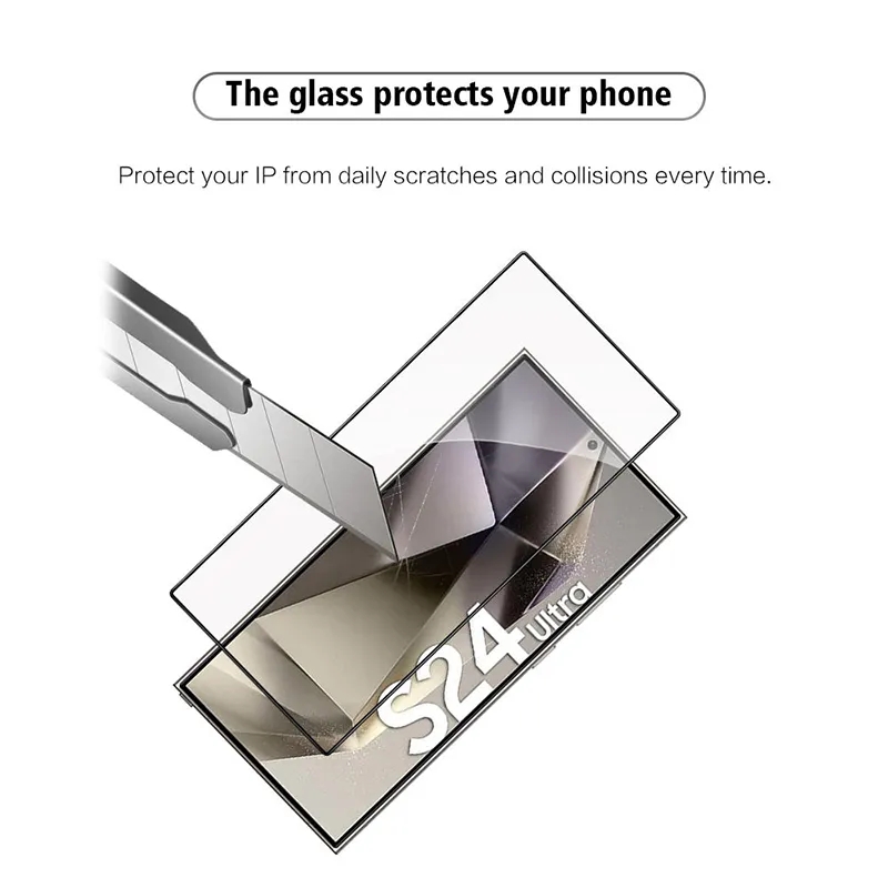 Samsung S24 Ultra 0.18mm 지문의 스크린 프로텍터 S24 S23 Plus S22 Ultra 용 Protector Film Peffred Glass