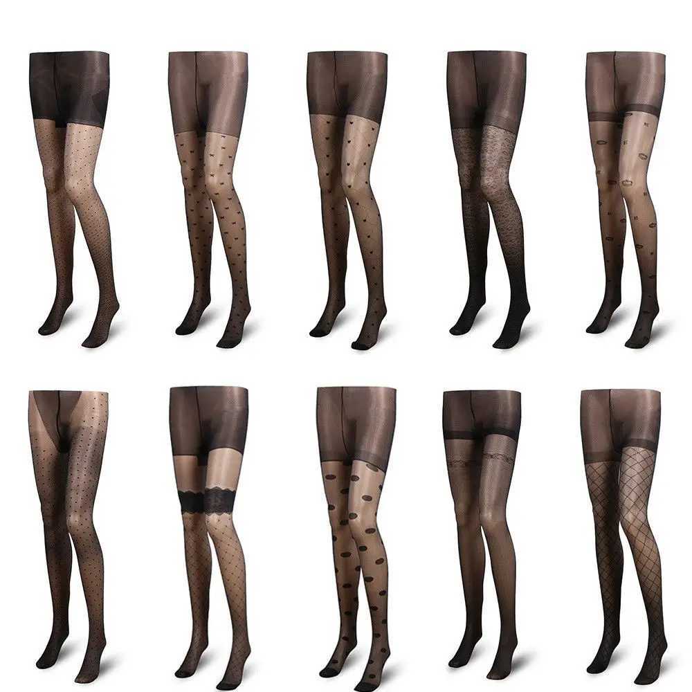 Chaussettes sexy femelles en dentelle sexy bas de cuisse élastique plus taille body tatouage cantouage femme cuisse de cuisse de la cuisse 240416