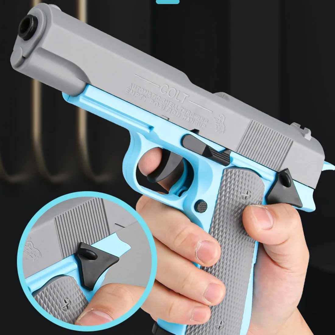 Gun Toys Mini Model Gravity Straight Jump Toy Straight Toy 3D Stampato pistola non fritta cuccioli giocattolo bambini Rapish Kids Stret Stret Relief Toy Regalo di Natale 240417