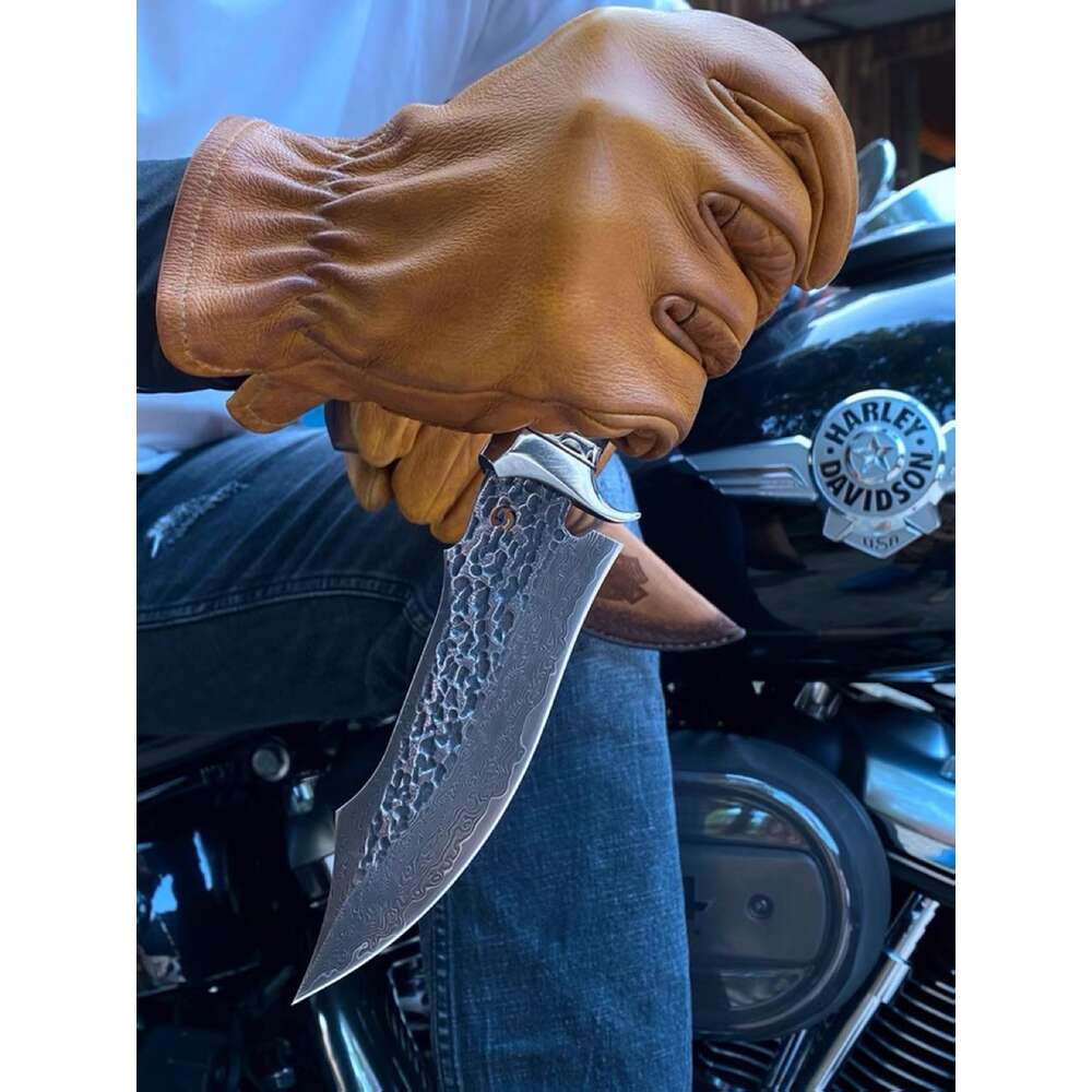 American Harley Knight Damas Damas Straight Matchmade Match Steel Outdoor Survival Tactical Couteau